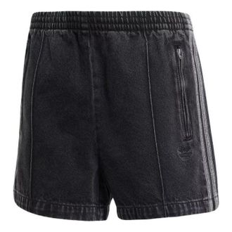 adidas (WMNS) adidas Adicolor Denim Firebird Shorts Black JD3107