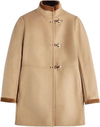 Fay Virginia Coat - Dames - Mantel - Bruin - XL - Katoen - Jassen
