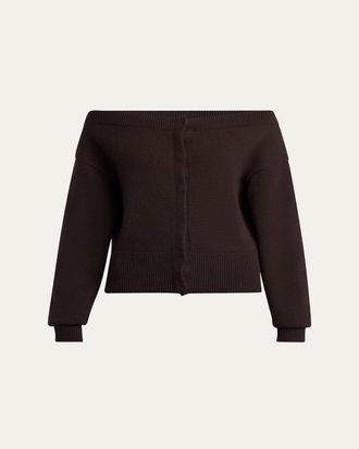 Tom Ford Cashmere Off-The-Shoulder Cardigan