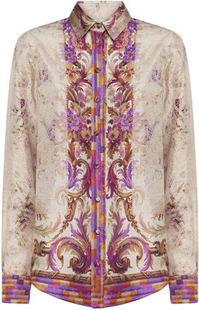Pierre-Louis Mascia Aloe Longsleeve Shirt - Dames - Overhemden - Paars - S - Overhemden