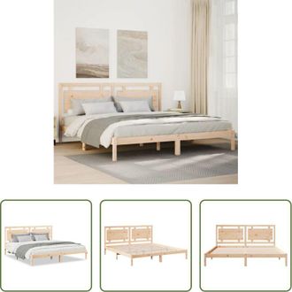 vidaXL Letto extra lungo - Giroletto Extra Lungo senza Materasso 180x220 cm Legno Massello