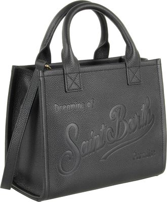 MC2 Saint Barth Structured Textured Leather Midi Shoulder Bag
