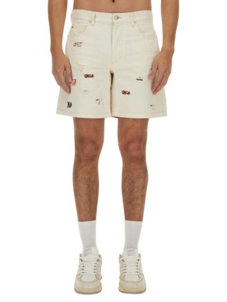 Isabel Marant White Distressed Shorts