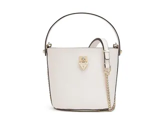 Guess Patsie Top Handle Bucket Satchel Womens Handbags Off-White