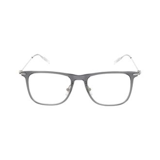 Montblanc Glasses, male, Gray, Size: 53 MM Rectangle Eyeglasses