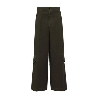 Dries Van Noten Wijde broek - Heren - Broeken - Grijs - Maat: M