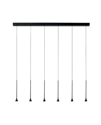 Fabas Luce Lampada A Sospensione Susa Led 30w 2790lm 3000k Dimmerabile A Taglio Di Fase, Struttura In Metallo Nero, Ip20 - Susa
