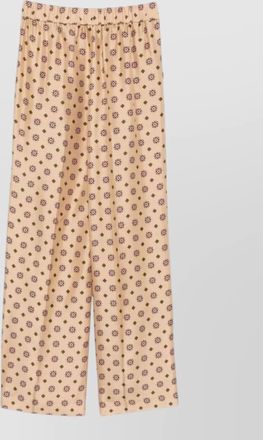 Alberto Biani printed silk wide-leg trousers
