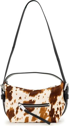 AllSaints Vega Grab Genuine Calf Hair Crossbody Bag in Cow Print at Nordstrom