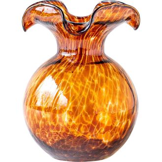 Vietri Hibiscus Fluted Glass Vase in Brown at Nordstrom, Size X-Large