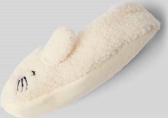 Capelli Hausschuhe aus Teddyfell in Beige, Größe M/L