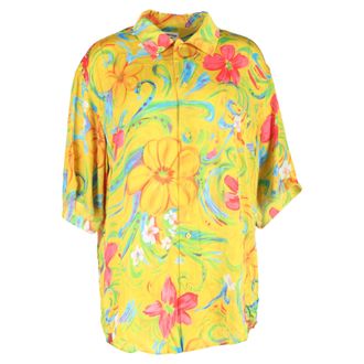 Balenciaga Balenciaga Bloemenprint Shirt in Multicolor Zijde