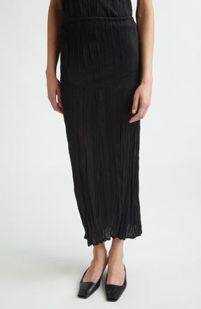 Toteme Crinkled Knit Skirt in Black at Nordstrom, Size Xx-Small