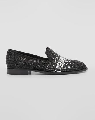 Giuseppe Zanotti Mens Flavio 20 Swarovski Crystal Loafers