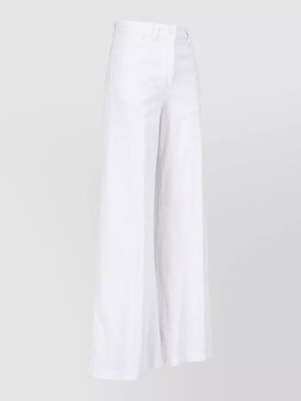 Aspesi trousers wide leg belt loops back pockets