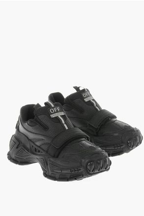 Off-white Leather and Fabric Slip-On Sneakers GLOVE in Solid Color size 39