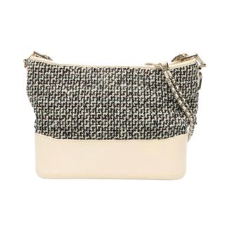 Chanel Pre-owned Medium Tweed and Lambskin Gabrielle Crossbody - Dames - Pre-owned - Beige - Maat: ONE Size Tweed