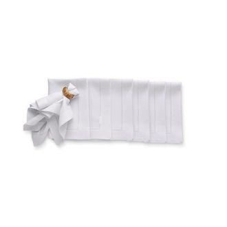 Solino Home Linen Dinner Napkins - Sonoma Hemstitch - Set of 6, 20 x 20 in White at Nordstrom, Size Large