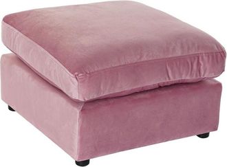 DKD Home Decor Poggiapiedi DKD Home Decor Rosa Poliestere Moderno (55 x 55 x 30 cm)