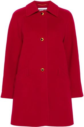 美品 LOVE MOSCHINO モスキーノ リボン ウールロングコート