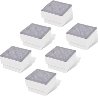 vidaXL LED Inground Lights 6 pcs 100x100x68 mm vidaXL