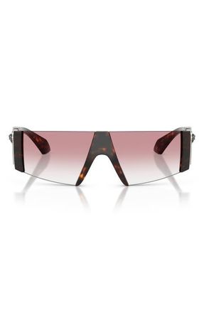 Versace 136mm Rectangular Sunglasses in Havana /Clear Gradient Pink at Nordstrom