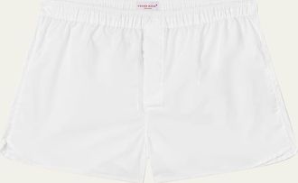 Derek Rose Mens Cotton Poplin Solid Boxers