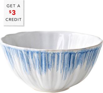 Vietri Viva By Vietri Bari Blue And White Cereal Bowl With $4 Credit