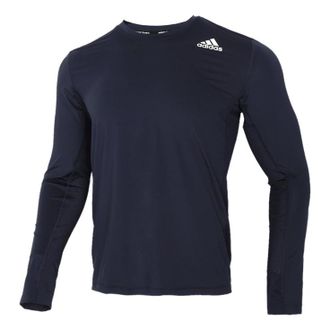 adidas TF Turf Ls Ftd Sports Running Training Gym Long Sleeves Navy Blue GL9895