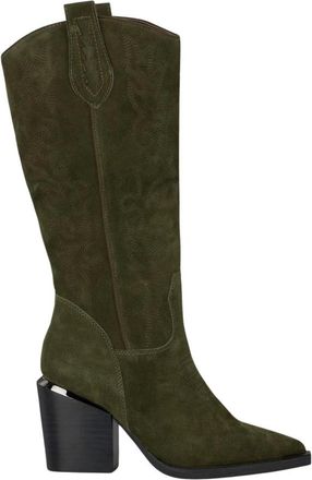 Alma En Pena Geborduurde hiel laars - Dames - Cowboylaarzen - Groen - 36 EU - Schoenen