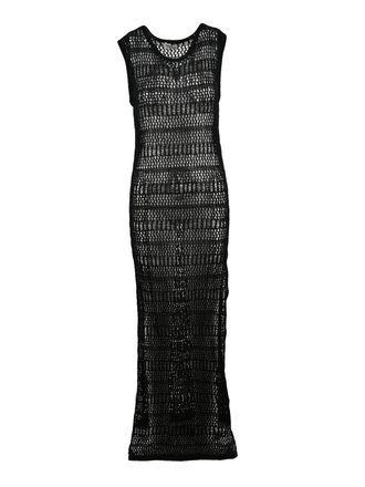 P.A.R.O.S.H. Black Cotton Polyester Womens Dress