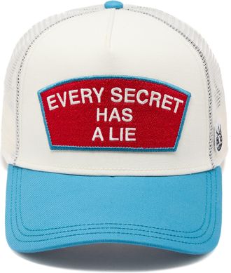 Cult of Individuality Mesh Back Trucker Hat Every Secret Has A Lie In Winter White