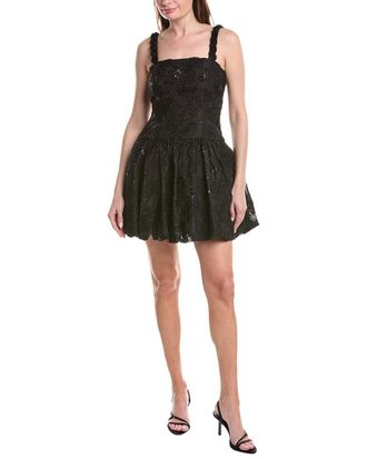 Adrianna Papell Soutache Flounce Short Dress