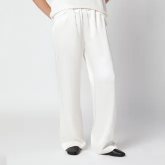 R&oacute;he Pantaloni a gamba larga in seta color crema