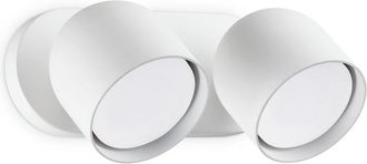 Ideal Lux Ideal Lux - Applique Da Parete Contemporaneo Dodo Metallo Bianco 2 Luci Gx53 15W 3000K Ip20