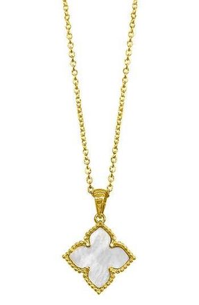 Adornia Mother of Pearl Flower Pendant Necklace in Yellow at Nordstrom Rack