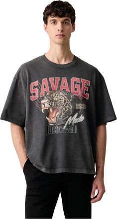 Just Cavalli Camiseta estampada - Tops - Hombre - Gris - XL