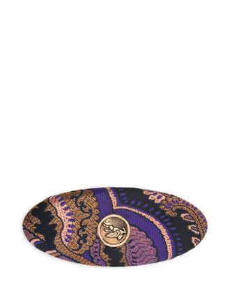 Etro paisley logo hair accessory - Black
