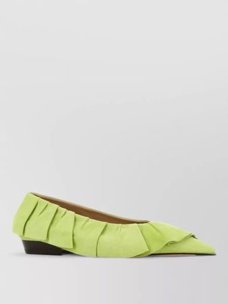 J.W.Anderson suede ballerinas pointed toe ruffle detail