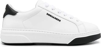 Dsquared2 Lage Leren Sneakers - Heren - Sneakers - Wit - 43 EU - Leer - Schoenen