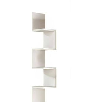 Dmora Dmora - Estanter&iacute;a Dmencacc, Estante, Estante De Pared, Estanter&iacute;as Multiusos, 22x22h117 Cm, Blanco
