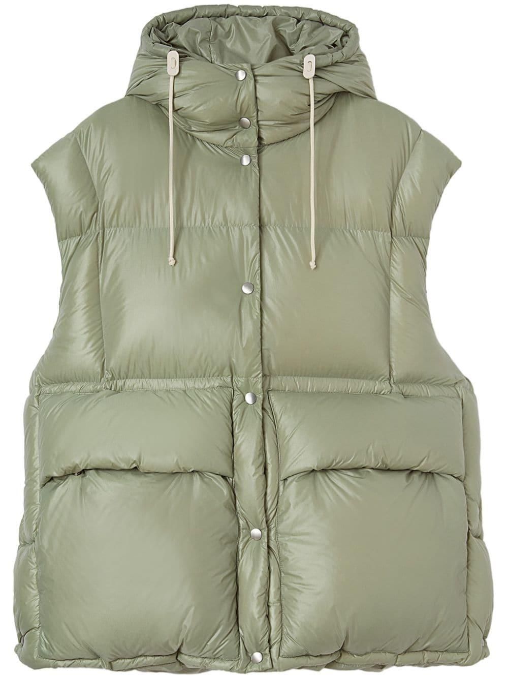 JIL SANDER｜VESTS (Quilting Down Vest (J40AF0157 J70007 Jil Sander Padded zip-up Vest | White | FARFETCH