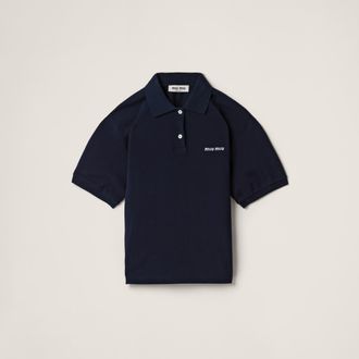 Miu Miu Cotton piqué polo shirt