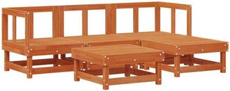 vidaXL Garden Lounge Set 5 pcs Wax Brown Solid Pine Wood vidaXL
