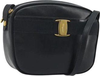 Ferragamo Pre-owned Leren Schoudertas - Dames - Vintage Schoudertas - Zwart - ONE Size - Leer - Vintage