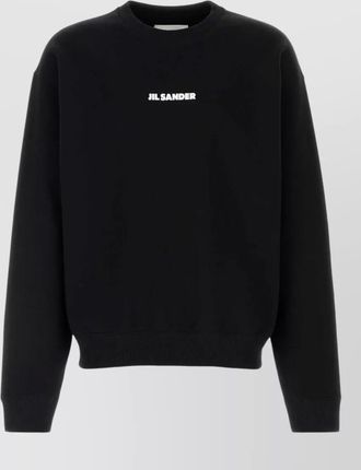 Jil Sander cotton sweatshirt cuff detail and hem