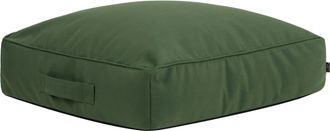 Icon Brand Puf coj&iacute;n de suelo para exterior en olefina impermeable verde caqui