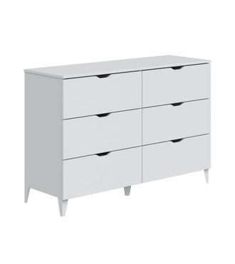 Home Heavenly C&oacute;moda de tablero de part&iacute;culas melaminizado en blanco 80x119x40 cm