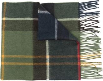 Barbour Geruit Patroon Wol-Kasjmier Sjaal - Heren - Wintersjaals - Veelkleurig - ONE Size - Wol - Accessoires