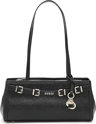 Guess Dovie Girlfriend Shoulder Satchel Shoulder Handbags Black, Polyurethane